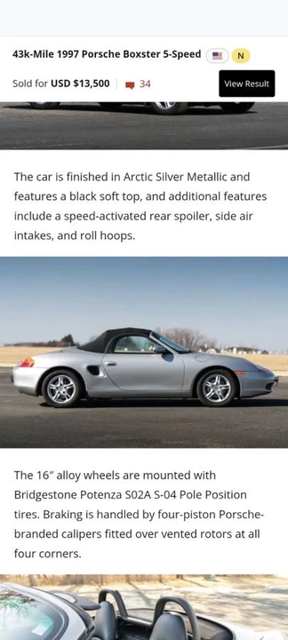 1997 Porsche 986 Boxster - Image 9 of 14