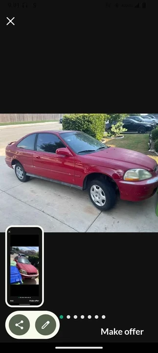 1998 Honda EK Civic - Image 2 of 4