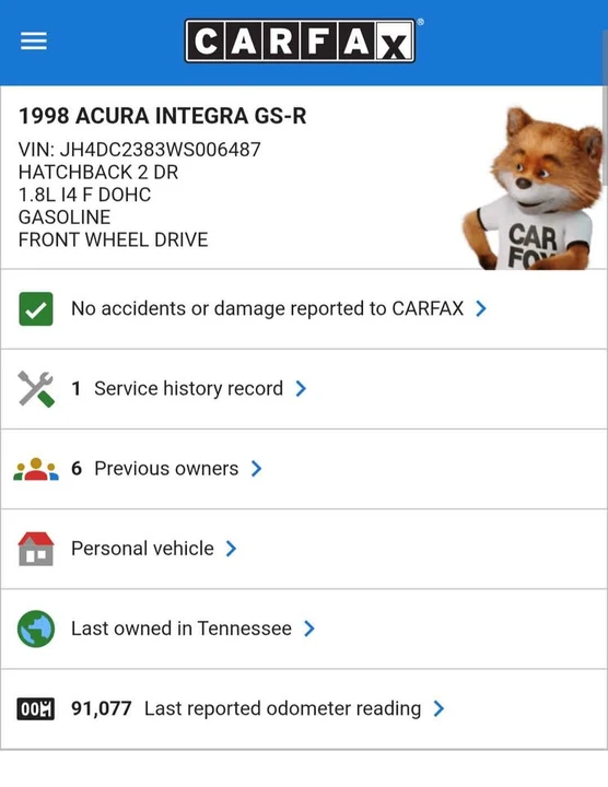 1998 Acura Integra 3rd Gen - Image 7 of 7
