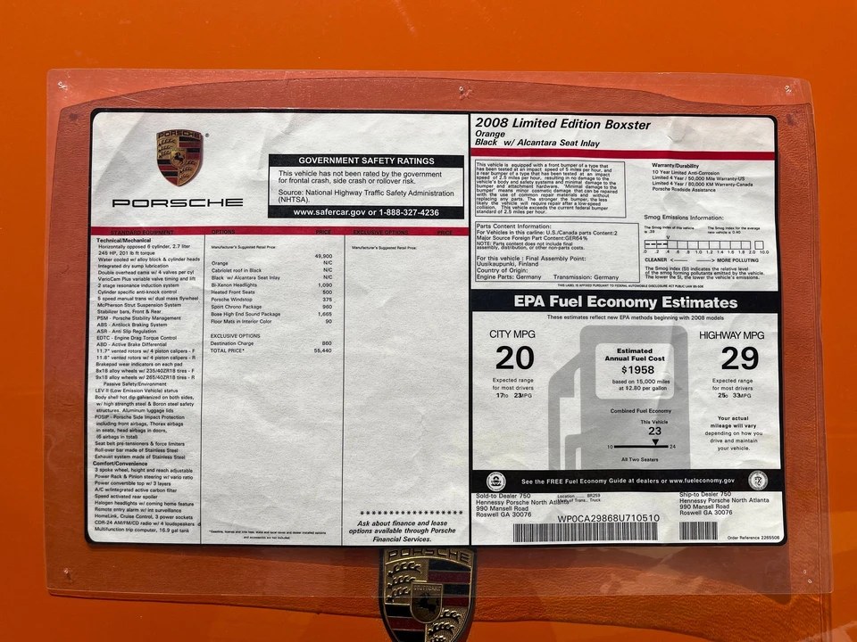 2008 Porsche 987 Boxster - Image 15 of 15