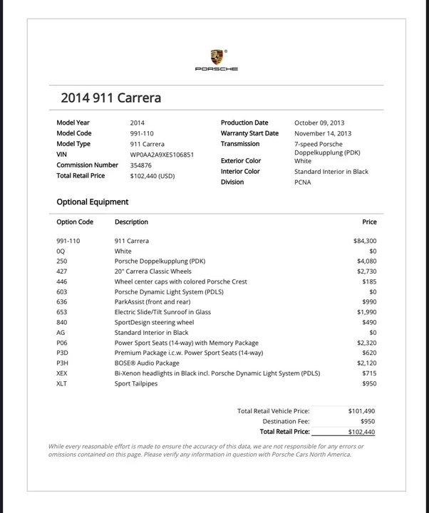 2014 Porsche 991 Carrera - Image 19 of 19