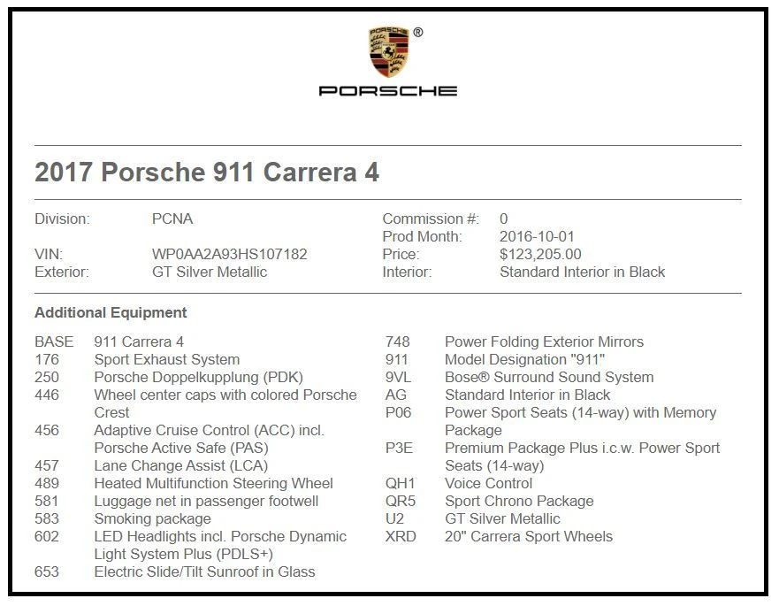 2017 Porsche 991 Carrera 4 - Image 10 of 10