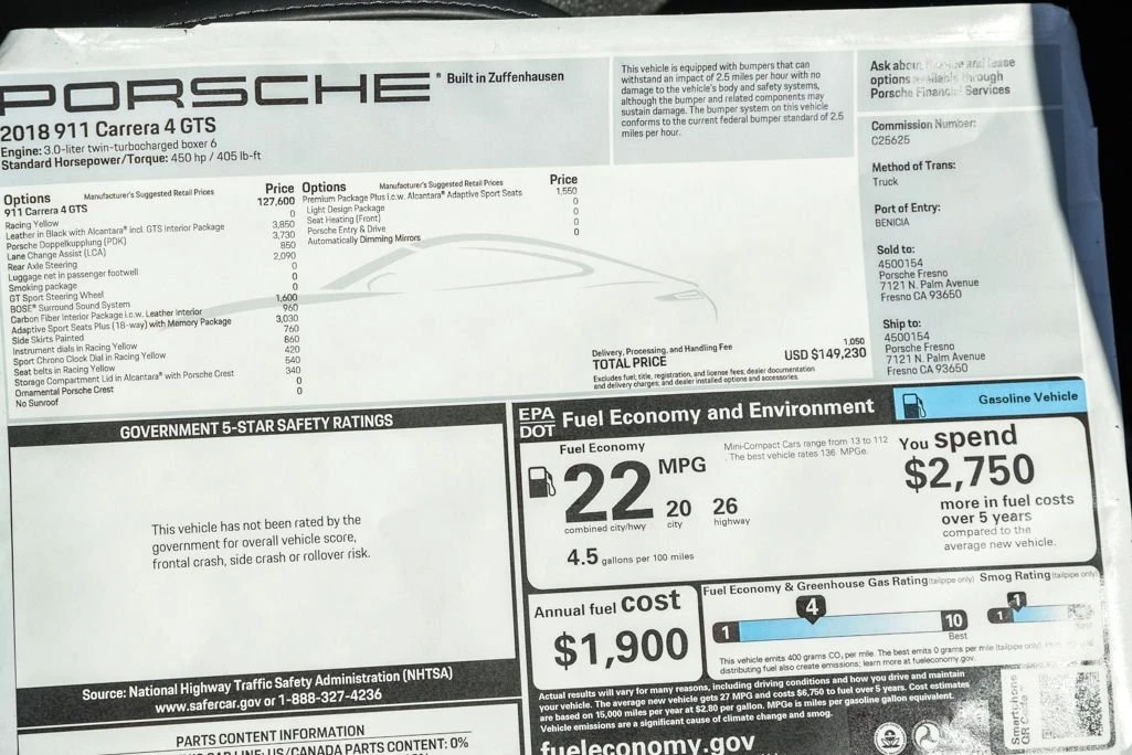 2018 Porsche 991 Carrera GTS - Image 9 of 10