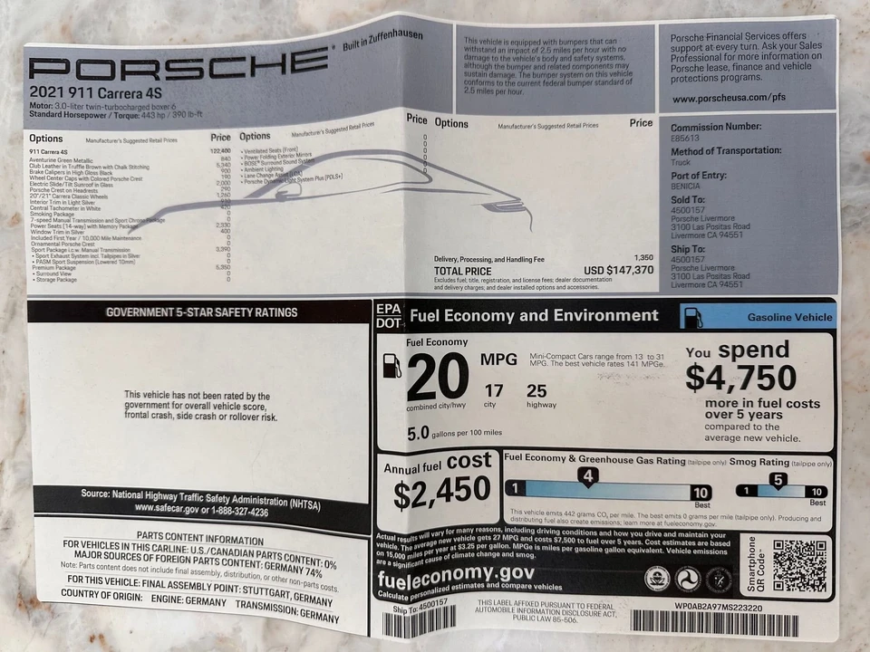 2021 Porsche 992 Carrera S - Image 12 of 15