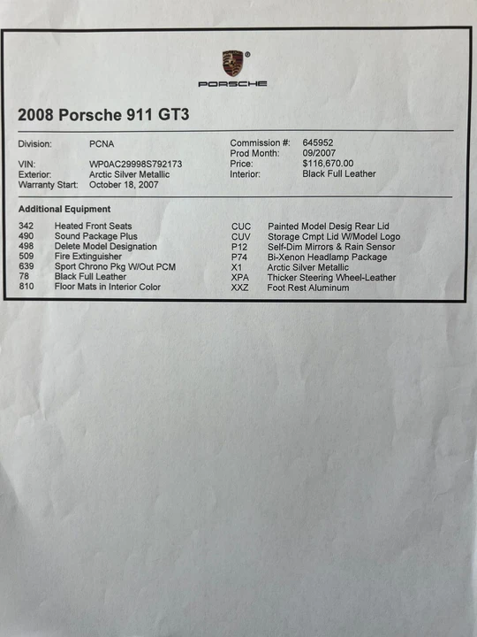 2008 Porsche 997 GT3 - Image 24 of 24
