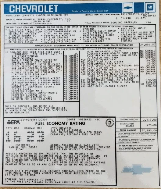 1985 Chevrolet Corvette C4 - Image 8 of 8