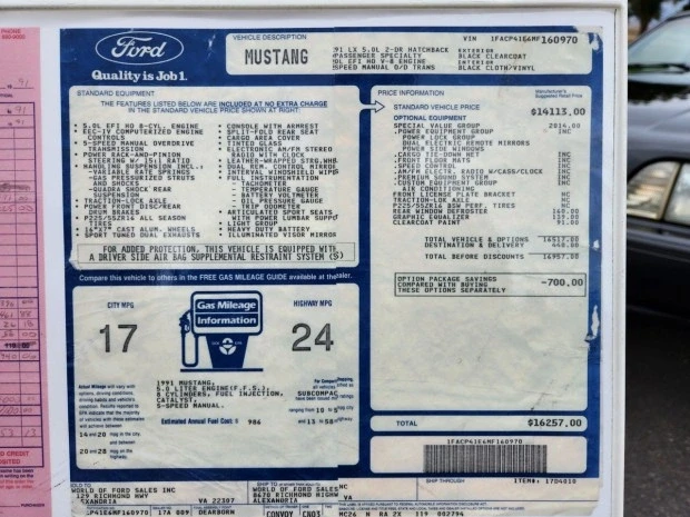1991 Ford Mustang 3rd Gen - Image 8 of 8