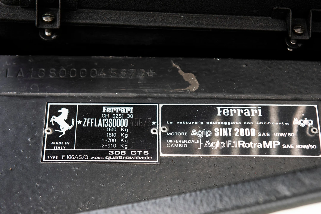 1983 Ferrari 308 GTS QV - Image 20 of 31