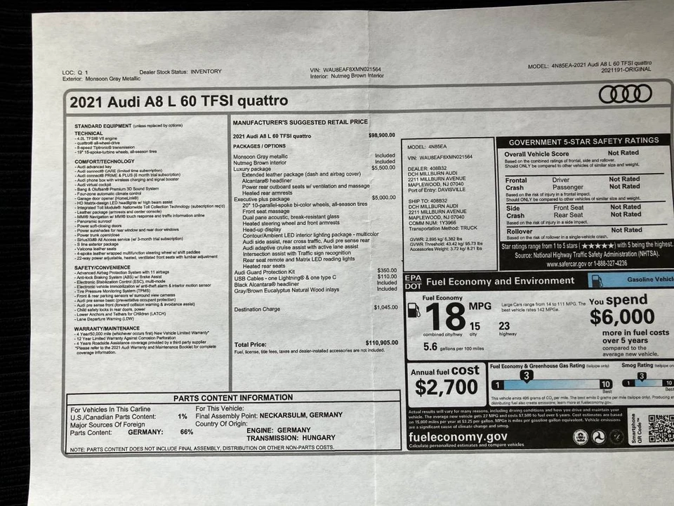 2021 Audi D5 A8 - Image 11 of 12