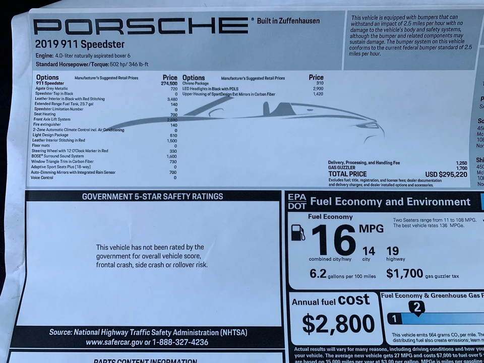 2019 Porsche 991 Speedster - Image 17 of 17