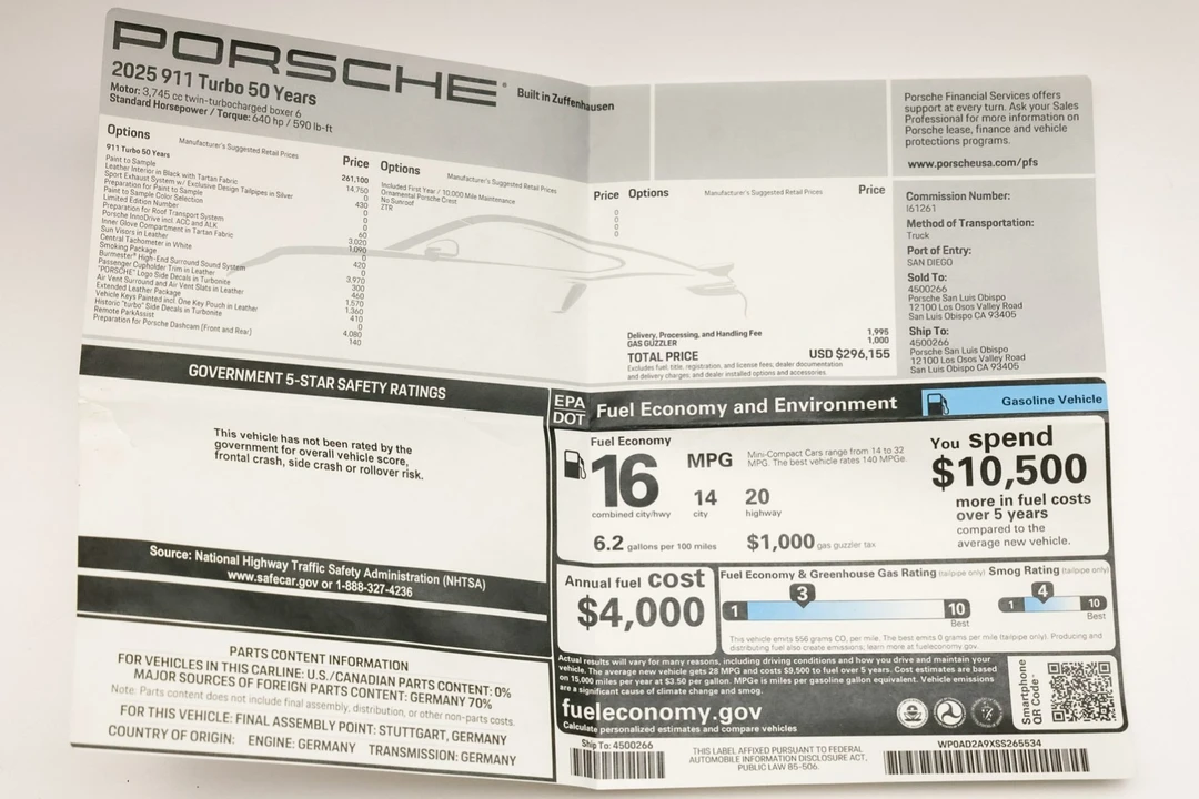 2025 Porsche 992 Turbo - Image 10 of 10