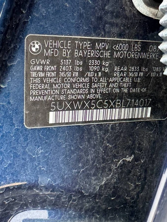 2011 BMW F25 X3 - Image 14 of 14