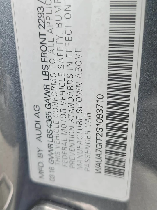 2016 Audi 8V A3 - Image 10 of 10