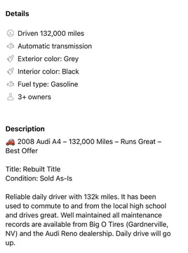 2008 Audi A4 Sedan