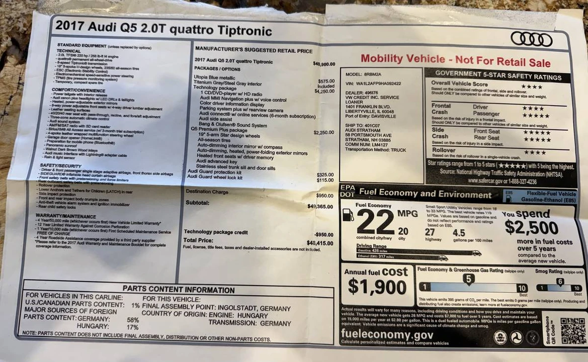 2018 Audi 8U Q3 - Image 13 of 13