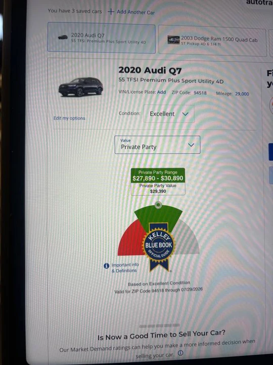 2020 Audi 4M Q7 - Image 2 of 4