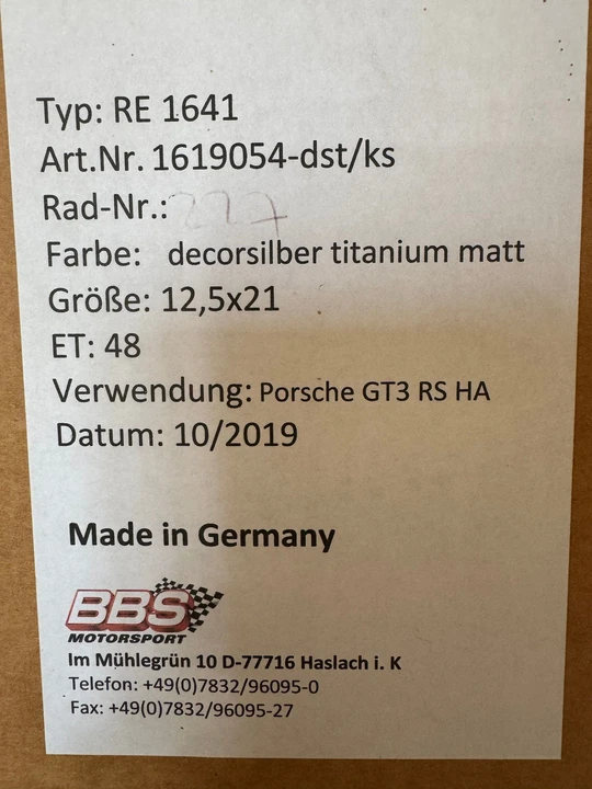 2015 Parts & Memorabilia BBS Wheels - Image 15 of 16