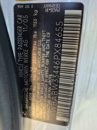 2006 BMW E46 3 Series - Image 9 of 9
