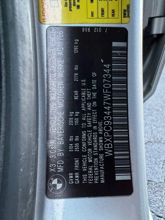 2007 BMW E83 X3 - Image 13 of 14
