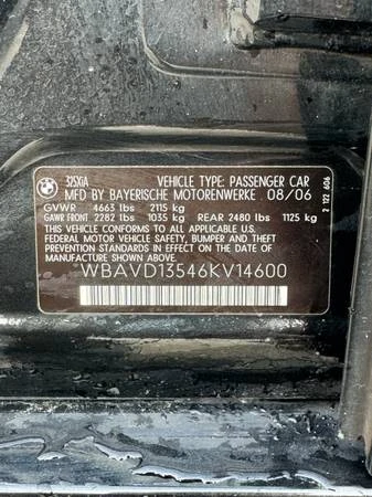 2006 BMW E90 3 Series Sedan - Image 18 of 20