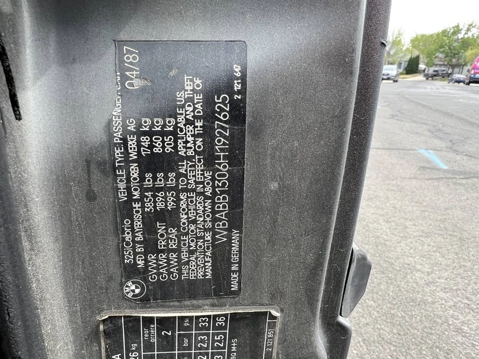 1987 BMW E30 3 Series - Image 6 of 8