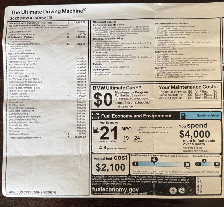 2022 BMW G07 X7 - Image 24 of 24