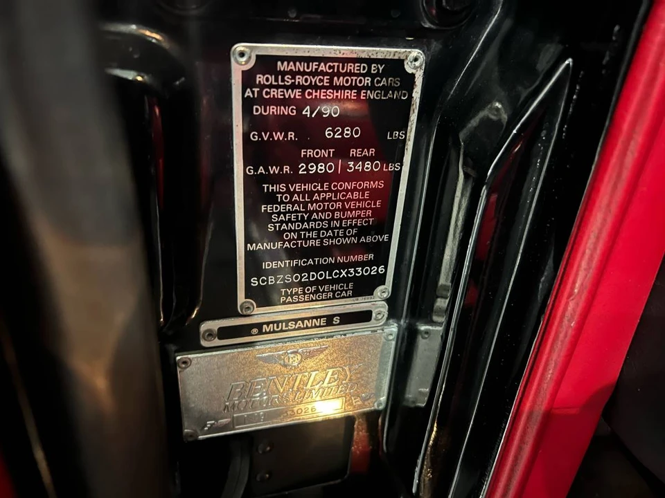 1990 Bentley Mulsanne 1st Gen - Image 20 of 23