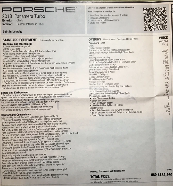 2018 Porsche 971 Panamera Turbo - Image 2 of 2