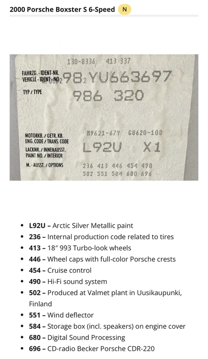 2000 Porsche 986 Boxster S - Image 26 of 31