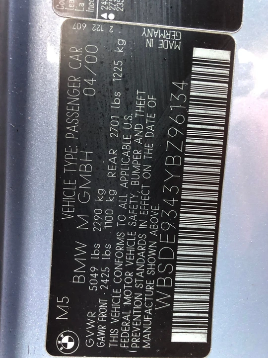 2000 BMW E39 M5 - Image 3 of 26