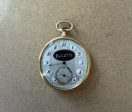Bugatti Antique 18k Gold Zenith Swiss Pocket Watch