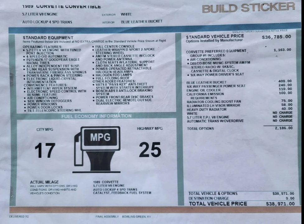 1989 Chevrolet Corvette C4 - Image 12 of 12