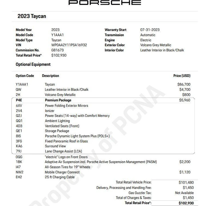2023 Porsche Taycan - Image 9 of 9