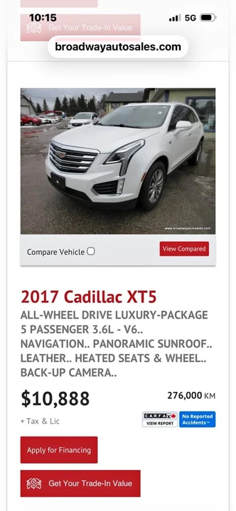 2017 Cadillac CT5 - Image 1 of 1