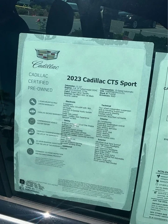 2023 Cadillac CT5 - Image 3 of 3