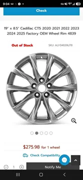 Cadillac CT5 Wheels And Tires