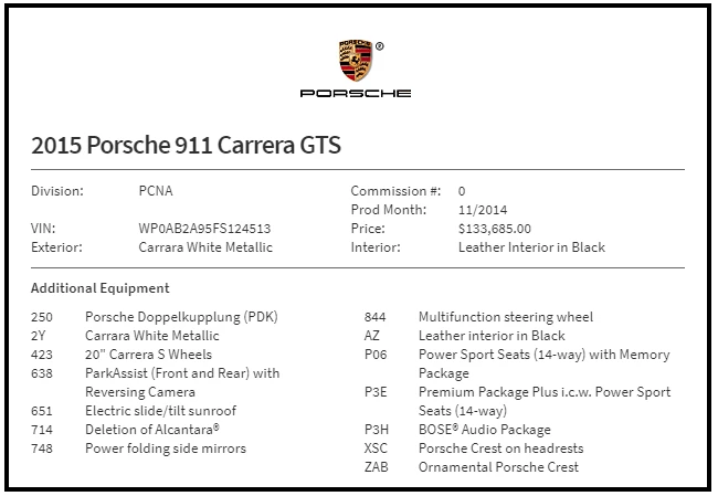 2015 Porsche 991 Carrera GTS - Image 6 of 20