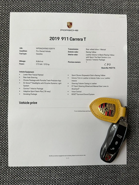 2019 Porsche 991 Carrera T - Image 21 of 22