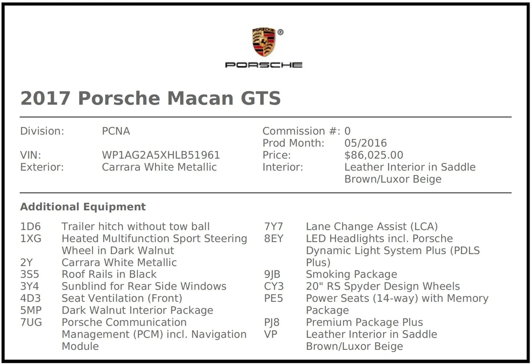 2017 Porsche Macan GTS - Image 2 of 6