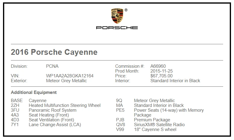 2016 Porsche 958 Cayenne - Image 2 of 13