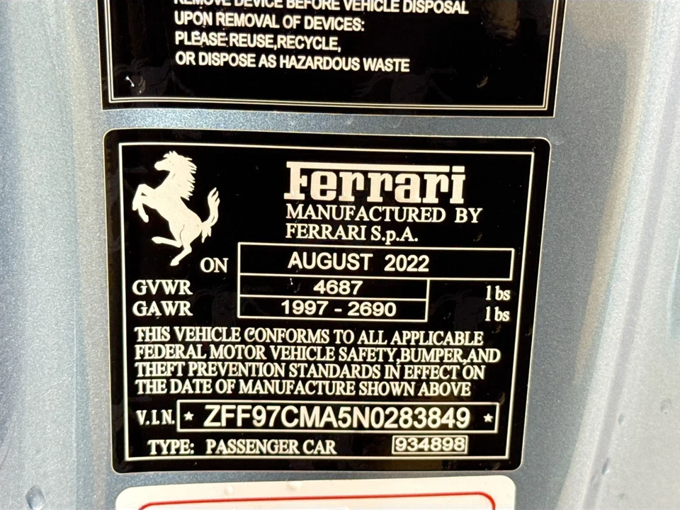 2022 Ferrari 812 GTS - Image 27 of 29