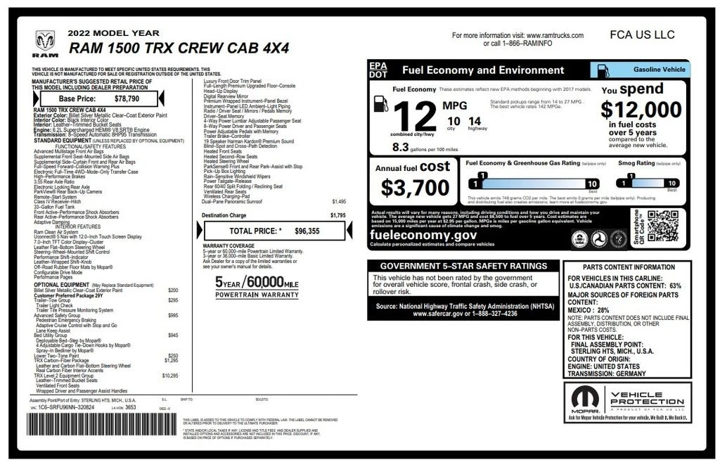 2022 Ram 1500 TRX 1st Gen - Image 3 of 31