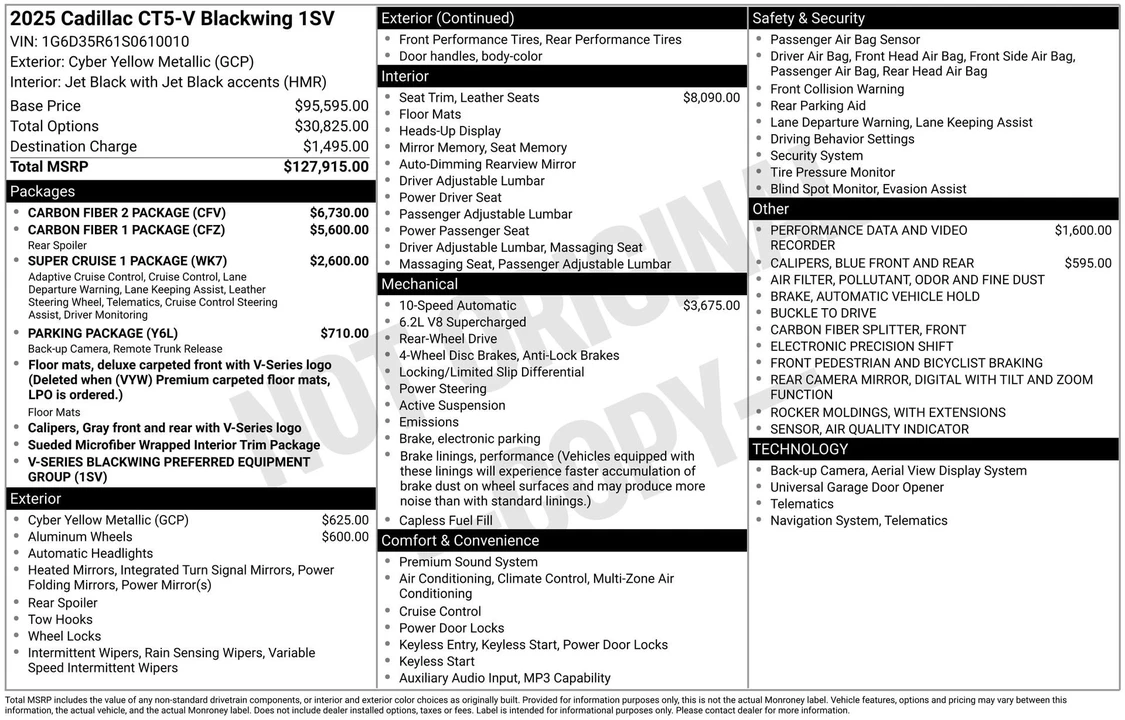 2025 Cadillac CT5-V Blackwing - Image 13 of 13