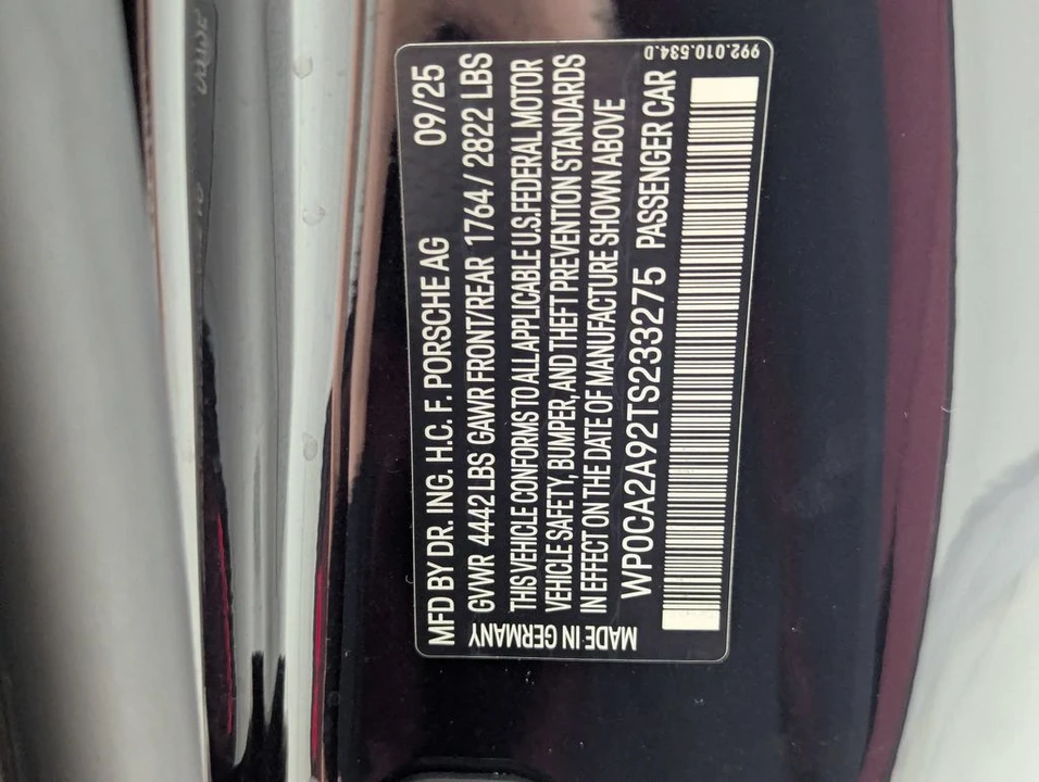 2026 Porsche 992 Carrera - Image 26 of 26