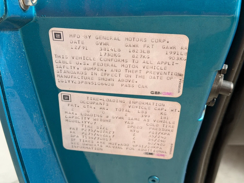 1992 Chevrolet Corvette C4 - Image 22 of 31