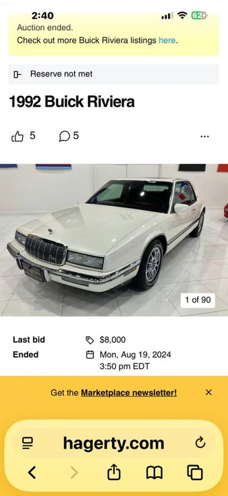 1992 Buick Riviera 4th-7th Gen - Image 22 of 24