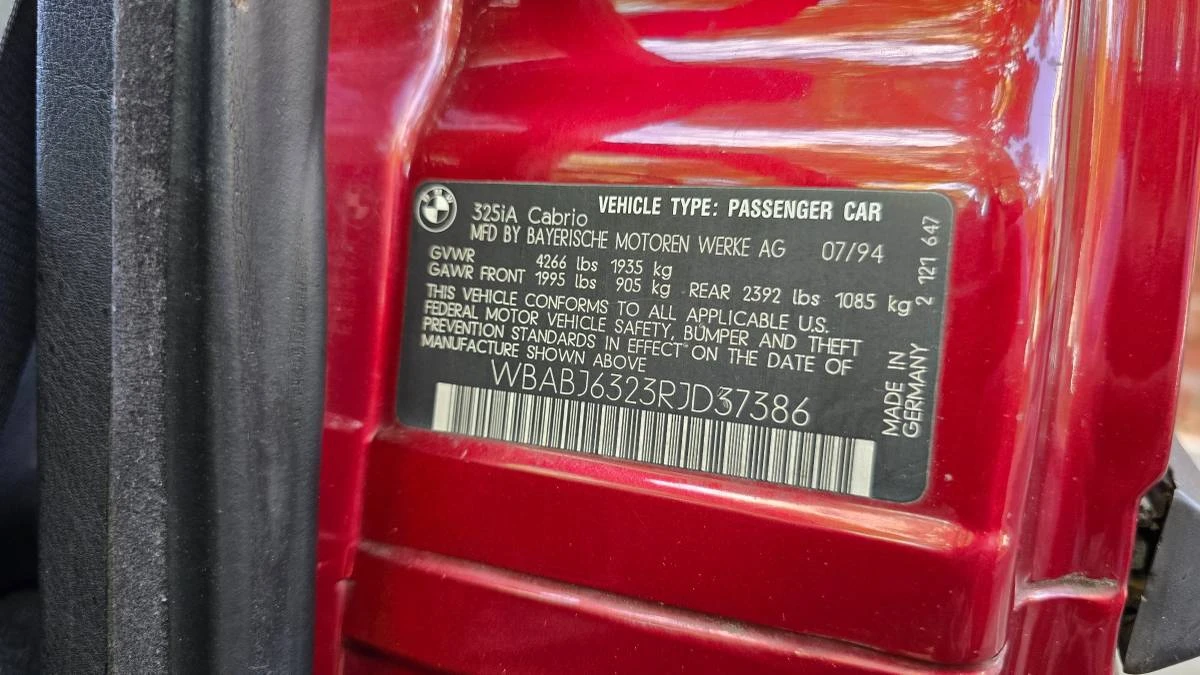 1994 BMW E36 3 Series - Image 19 of 24