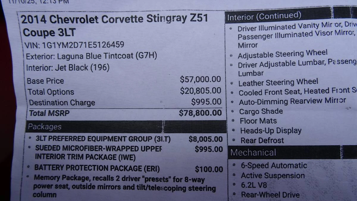 2014 Chevrolet Corvette C7 - Image 4 of 22
