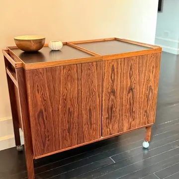 Jensen Danish Bar Cart by Niels Erik & Glasdam Jensen, 1960s - Rosewood