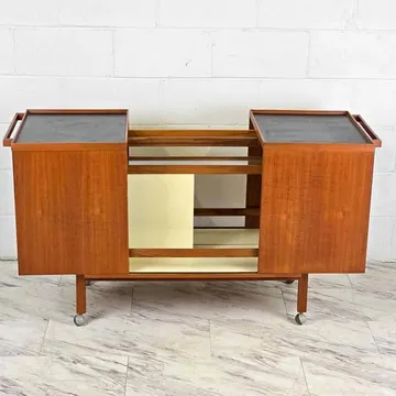 Jensen Danish Teak Extending Hideaway Bar by Niels Erik Gladsam Jensen